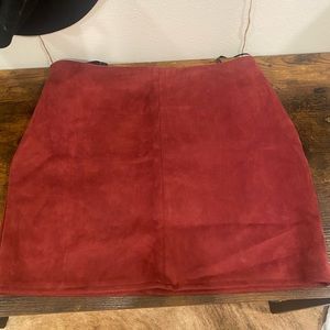 Maroon Velour Skirt
